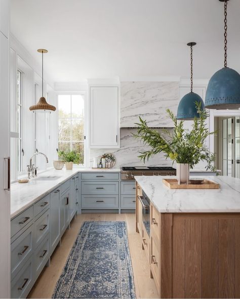 Heartfelt Thanks, Blue Kitchen Cabinets, Coastal Modern, Blue Cabinets, Beach Cottage Style, Luxe Interiors, Blue Kitchen, Transitional Kitchen, Coastal Interiors