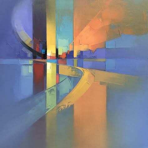 Contemporary Art Abstract, Contemporary Abstract Landscape Painting, Abstract Art Ideas, Jason Anderson, Landscape Abstract Painting, Abstract Landscape Art, Geometric Abstract Art, Abstract Art Design, Large Abstract Wall Art