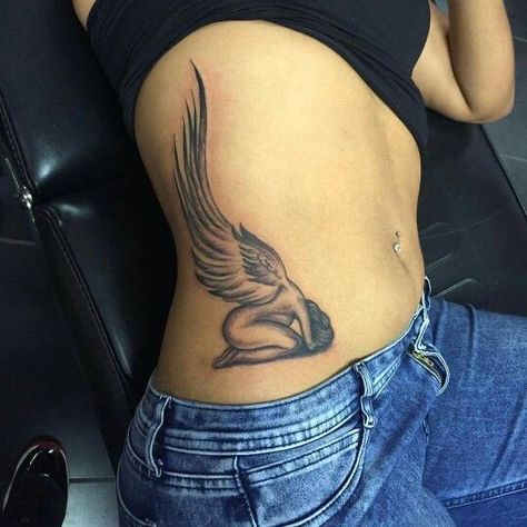 Angel Tattoo For Women, Alas Tattoo, Blue Dorm, Stomach Tattoos Women, Hand Tattoos For Girls, Cute Hand Tattoos, Pretty Hand Tattoos, Angel Tattoos, Tattoos For Women Half Sleeve