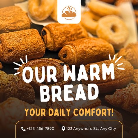 White Brown Modern Minimalist Warm Bread Instagram Post Canva Template  #instagram #socialmedia #ig #story #canva #template #post #social #media #bread #bakery Social Media Bakery Posts, Bakery Social Media Post, Bakery Social Media, Bakery Delivery, Canva Template Instagram, Bread Bakery, Bread Shop, Chocolate Bread, Template Instagram