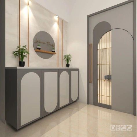 Modern Foyer Wall Design, Entry Foyer Design Entrance, Flat Entry Door Design, Main Door Entrance Design, Foyer Area Design, Flat Door Design, Flat Entrance Lobby Design, Flat Entrance Design, Lobby Design Ideas