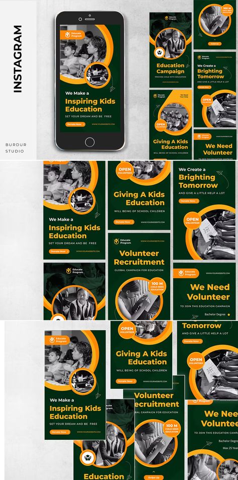 Charity Education Program Instagram Story Templates AI, PSD Corporate Fonts, Best Instagram Stories, Education Templates, Volunteer Programs, Story Templates, Instagram Story Template, Story Template, Story Instagram, Instagram Story Ideas