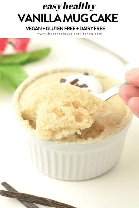 EASY VANILLA MUG CAKE Vegan Eggless No MILK #vanillamugcake #mugcake #easy #healthy #veganmugcake #vegan #veganvanillamugcake #vegansnacks #vegandesserts #veganbaking #microwave #eggless #nomilk #healthy #5ingredients #glutenfree #howtomakeamugcake Healthy Vanilla Mug Cake, No Milk Mug Cake, Easy Vanilla Mug Cake, Mug Cake No Egg, Vanilla Frosting For Cupcakes, Mug Cake Vegan, Vegan Strawberry Muffins, Strawberry Muffins Healthy, Vanilla Mug Cake