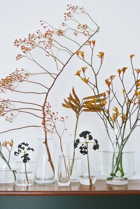 Under $10: Fall Arrangements That Will Last All Season Natural Fall Decor, Flowers In Vases, Autumn Bouquet, Fall Arrangements, Ideas Hogar, Autumn Nature, Deco Floral, Arte Floral, Ikebana