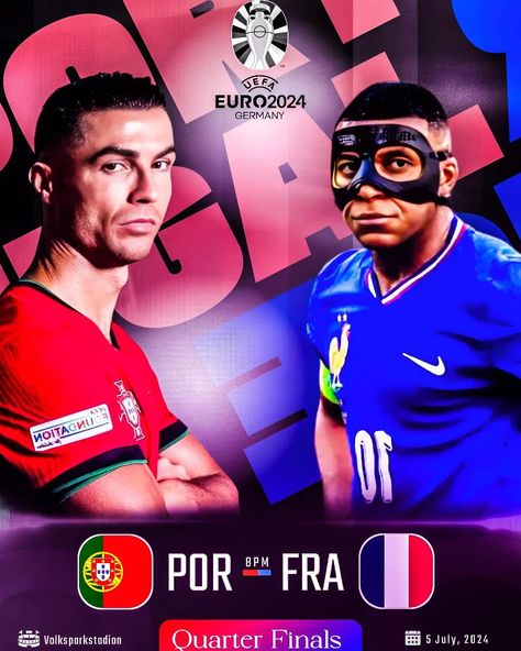 PORTUGAL vs FRANCE | UEFA EURO 2024 POSTER DESIGN BY @grafx_elite #EURO2024 #euro #design #football #europe #artist #graphicdesigner #graphicdesign #france #ronaldo #cristianoronaldo #mbappe Portugal Vs France, Instagram Portugal, 2024 Poster, Cristiano Ronaldo, Graphic Designer, Ronaldo, Poster Design, Portugal, Football