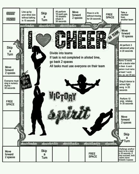 For wolverine camps this may be a fun idea. Cheerleading Team Bonding, Team Bonding Activities, Cheer Games, Cheerleading Coach, Cheer Banquet, Youth Cheer, Cheer Routines, Cheerleading Coaching, Cheer Gear