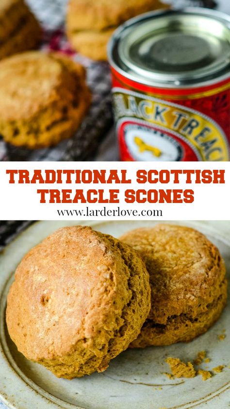 Traditional Scottish Treacle Scones Scottish Recipes Dessert, Treacle Scones Recipe, Scottish Recipes Authentic, Treacle Recipes, Scottish Scones, Scottish Baking, Celtic Recipes, Treacle Scones, Outlander Recipes