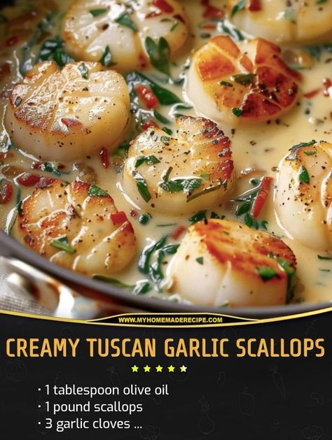 Garlic Scallops, Seafood Ideas, Seafood Medley, Keto Seafood, Fun Baking, Impressive Recipes, Scallop Recipes, Cooking Seafood, Pescatarian Recipes