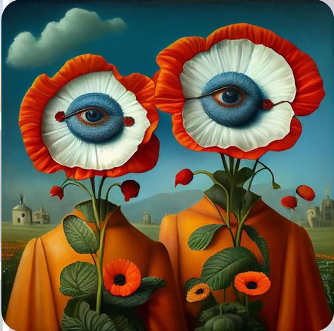 Surrealistly (AI) | Bloom Vision Surreal Flowers, Connecting With Nature, Lowbrow Art, Eye Art, Modern Wall Decor, Surreal Art, An Eye, Decoration Design, New Ideas