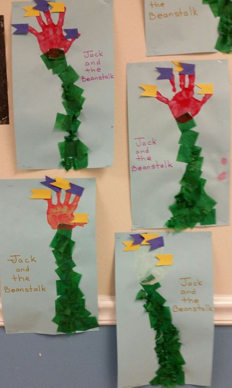 Image result for jack and the beanstalk crafts Fairy Tales Preschool Art, Fairytale Art Activities For Preschool, Fairytale Art Preschool Craft Ideas, Fairy Tales And Nursery Rhymes Preschool, Folk Tales Activities Preschool, Imagination Unit Preschool, Preschool Fairy Activities, Fairy Tales And Nursery Rhymes Crafts, In My Imagination Prek Theme