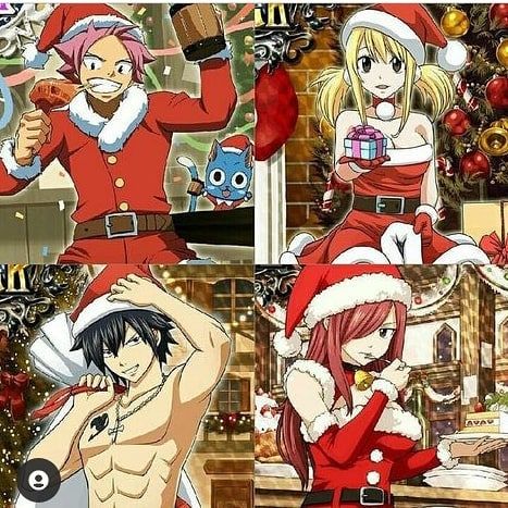 Natsu Christmas, Lucy And Erza, Fairy Tail Christmas, Team Natsu, Fairy Tail Meme, Fairy Tail Erza Scarlet, Fairy Tail Gray, Fairy Tail Family, Fairy Tail Natsu And Lucy