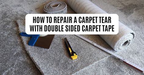 Repairing a carpet with double-sided carpet tape is a straightforward process. Here’s a step-by-step guide: Materials Needed: Steps: By following these detailed steps, you can effectively repair your carpet using All Flooring Now Double Sided Carpet Tape Heavy Duty , whether you’re fixing a small tear, reattaching loose carpet edges, or replacing a damaged section. Carpet Repair, Carpet Tape, Types Of Carpet, Double Sided Tape, Carpet Tiles, Stick It Out, Strong Adhesive, Step Guide, Vacuum Cleaner