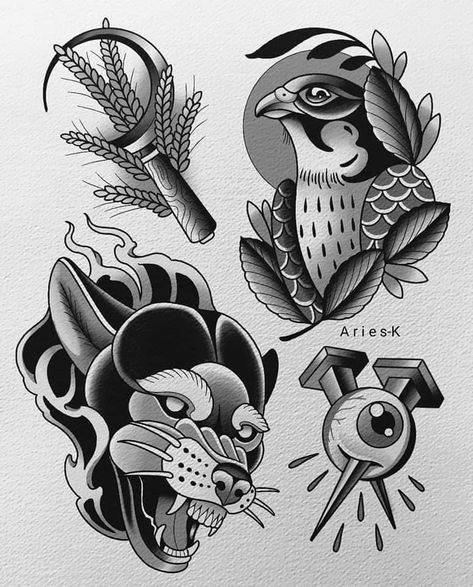 Neotraditional Tattoo Design Black, Neotrad Flash, Desain Tattoo, Tattoo Japanese Style, Japanese Flower Tattoo, Old Scool, One Piece Design, Flash Tattoo Designs, Medusa Tattoo