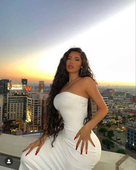 Obsessed with everything 🤍 Janet Guzman, Fashion Nova Models, Tube Dress, White Midi Dress, White Fashion, Fashion Killa, One Shoulder Wedding Dress, Fashion Nova, Strapless Dress