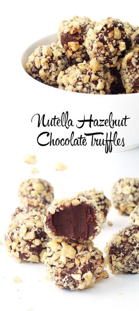 61 Easy Truffle Recipes - Joy Pea Health | Food. Drink. Nutrition. Wellness. Nutella Dessert Recipes, Hazelnut Truffles, Truffle Recipe Easy, Nutella Recipes Easy, Easy Truffles, Nutella Desserts, Hazelnut Chocolate, Easy No Bake, Nutella Recipes