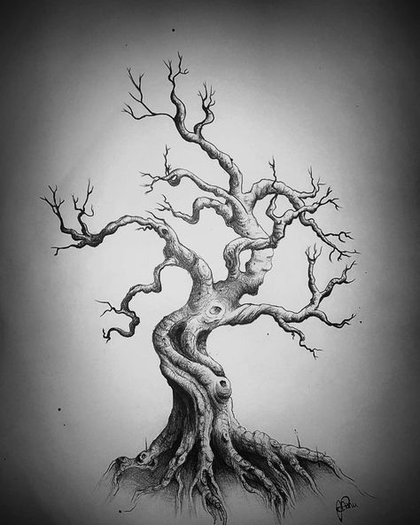 -- twisted tree -- #tree #treedrawing #trees #twistedtree #ballpointpen #drawing #tattooart #shadow #mystic #baum #zeichnen #zeichnung… Tree Tatto, Shadow Tattoo, Tree Drawings Pencil, Twisted Tree, Tree Tattoo Designs, Tree Sketches, Tree Artwork, Tree Tree, Tattoos Gallery