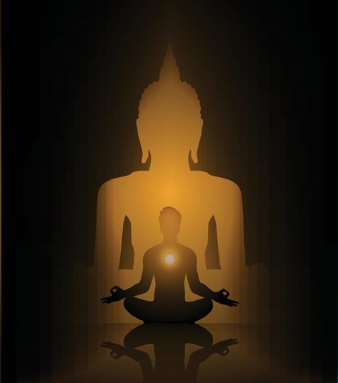 Black Buddha silhouette against Dark background. yoga Buddha Silhouette, Background Yoga, Meditation Art Spirituality, Meditation Images, Buddha Wallpaper, Black Buddha, Digital Invitations Wedding, Wall Painting Decor, Meditation Art