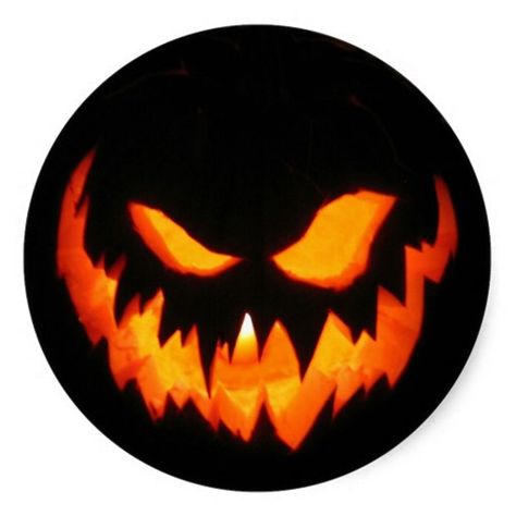 Jack o' lantern pumpkin face sticker Jack O Lantern Scary, Scary Halloween Decorations Outdoor, Scary Halloween Pumpkins, Halloween Pumpkin Carving Stencils, Evil Pumpkin, Halloween Products, Creative Pumpkin Carving, Amazing Pumpkin Carving, Scary Pumpkin Carving