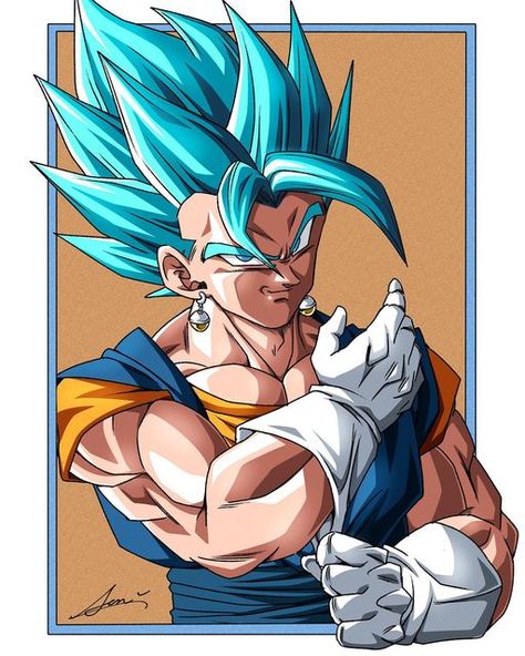 Vegito Ssj Blue, Dragonball Art, Gogeta And Vegito, Dragon Z, Dragon Ball Wallpaper Iphone, Dragon Ball Painting, Twitter Link, Dragon Ball Art Goku, Dragon Ball Super Artwork