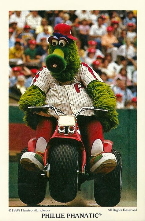 Phillies Phanatic, Phillie Phanatic, Mlb Postseason, Philadelphia Sports, Bedroom Murals, Philadelphia 76ers, Aesthetic Collage, Baseball Team, Philadelphia Phillies