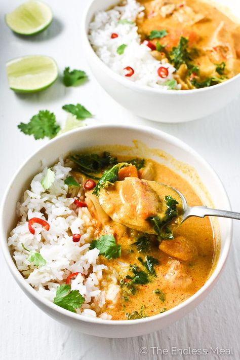 6. Thai Chicken Curry #paleo #crockpot #recipes http://greatist.com/eat/paleo-crock-pot-recipes Crock Pot Thai Chicken Curry, Crock Pot Thai, Thai Mat, Easiest Meals, Thai Chicken Curry, Paleo Crockpot, Thai Chicken, God Mat, Curry Chicken Recipes