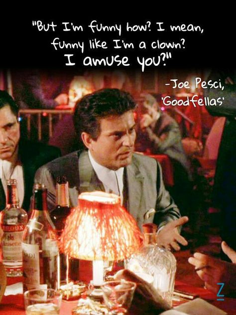 #GoodFellas (1990) - #TommyDeVito Good Fellas Quotes, Kickass Movie, Joe Pesci Goodfellas, Goodfellas Quotes, Kickass Quotes, Mafia Movies, Goodfellas Movie, Quotes Badass, Joe Pesci