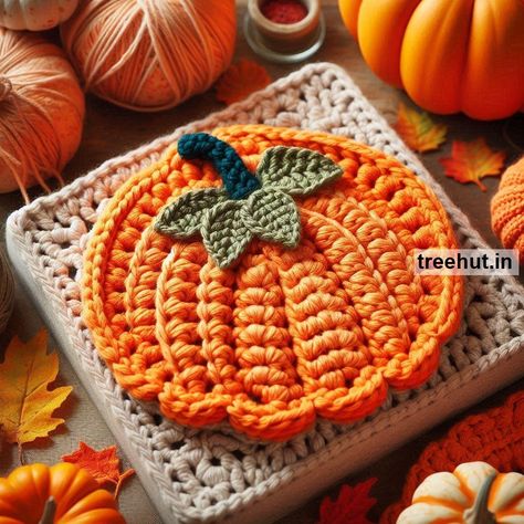 Jack O' Lantern Crochet Ideas for Halloween Crochet For Halloween Ideas, Fall Crocheting Ideas, Crochet Pumpkin Dishcloth Free Pattern, Cute Crochet Pumpkin, Pumpkin Coasters Crochet, Quick Halloween Crochet Projects, Crochet Ideas For Halloween, Thanksgiving Granny Square, Fall Crochet Pillow Patterns Free