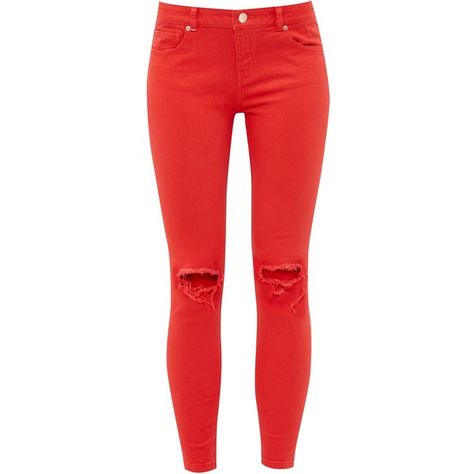 Ted Baker Swansa Ripped Skinny Jeans ($115) ❤ liked on Polyvore featuring jeans, women jeans, destructed skinny jeans, destroyed jeans, red skinny jeans, zipper jeans and destructed jeans Red Ripped Jeans, Diy Ripped Jeans, Ripped Jeans Women, Jeans Sale, Destructed Jeans, Jeans Destroyed, Zipper Jeans, Jeans Ripped, Red Jeans