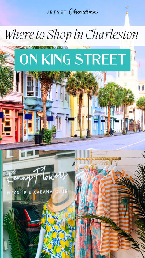 Explore Charleston's iconic King Street and discover why it's one of the best places to shop. Visit the best boutiques and shop like a local and get that Southern charm experience! Shopping Charleston Sc, Charleston Sc King Street, Charleston South Carolina Shopping, Charleston King Street, Day Trips From Charleston Sc, Shopping In Charleston Sc, King Street Charleston Sc, Charleston Shopping, Charleston Trip