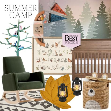 Rocky Mountain Nursery Theme, Camping Nursery Theme Gender Neutral, Maine Themed Nursery, Vintage Camping Nursery, Summer Camp Nursery Theme, Happy Camper Nursery, Camp Theme Nursery, Outdoorsman Nursery, Outdoors Nursery Theme