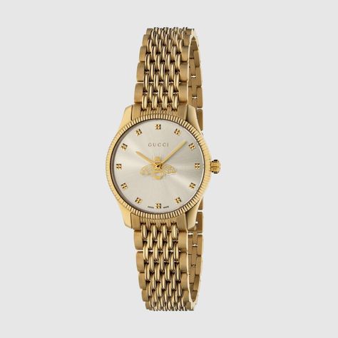 Shop the G-Timeless Watch, 29mm In Yellow Gold & Silver PVD at GUCCI.COM. Enjoy Free Shipping, Returns & Complimentary Gift Wrapping. It Girl Jewelry, Graduation Present Ideas, Golden Watches, Gucci Watch Women, Hard Launch, Golden Watch, Womens Designer Watches, Gold Diamond Watches, Slim Watches