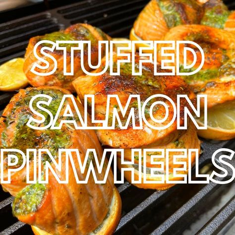 Stuffed Salmon Rolls Recipes, Salmon Pinwheels Crab Stuffed, Stuffed Salmon Pinwheels, Smoked Stuffed Salmon, Salmon Pinwheel, Sabbath Dinner, Crabmeat Stuffing, Salmon Pinwheels, Mothers Day Meals