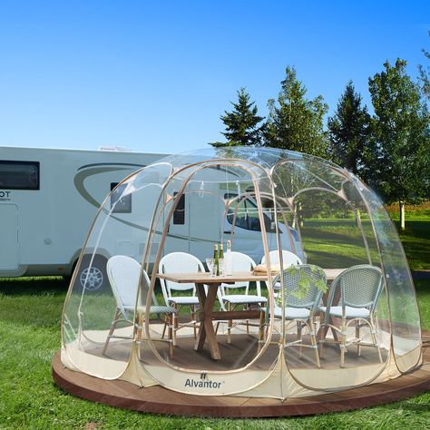 Bubble Tent Pop up Canopy Family Camping Gazebo 15x15 Beige - Walmart.com - Walmart.com Camping Gazebo, Winter Tent, Pop Up Gazebo, Tent Canopy, Bubble House, Bubble Tent, Screen House, Space Light, Hot House