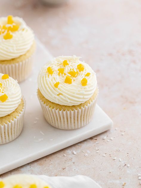 Mango Cupcakes, Coconut Cupcake, Mango Curd, Caramel Mousse, Coconut And Vanilla, Coconut Buttercream, Chocolate Yogurt, Milk Chocolate Ganache, Oatmeal Cream Pies