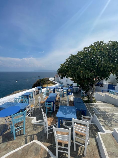 Greece Restaurant, Greece Restaurant Aesthetic, Greece Beach Club, Greek Restaurants Aesthetic, Restaurants In Greece, Greece Skopelos Mamma Mia, Skopelos Greece, Greece Hotels, Skiathos