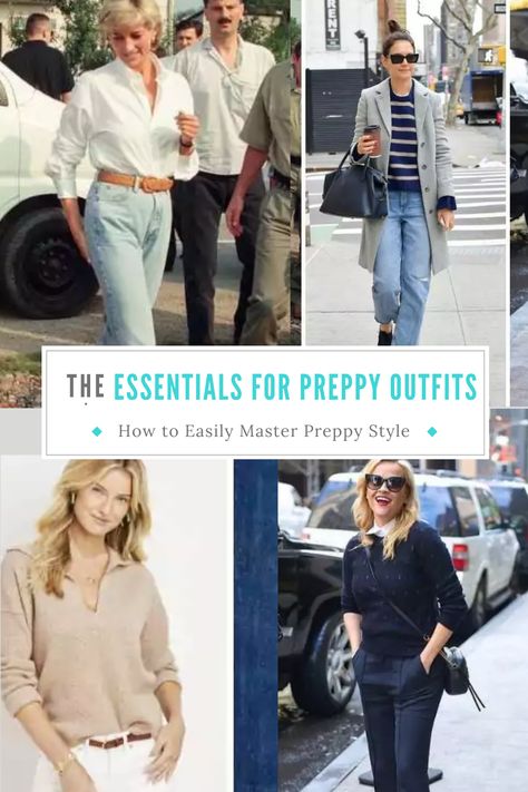 Work Preppy Outfit, How To Dress Preppy For Women, Summer Preppy Outfits Classy, Preppy Outfits Fall 2023, Preppy Chic Outfits Winter, Cute Classic Style Outfits, Playful Preppy Style, Grown Up Preppy Style, Minimalist Preppy Style