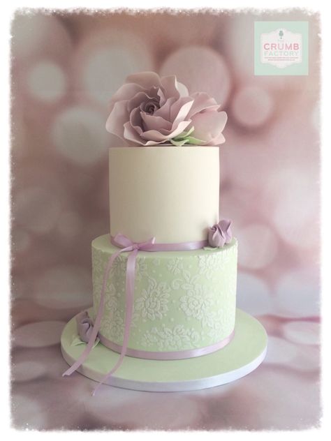 Lilac and mint wedding cake Mint Green Cakes, Wedding Cakes Lilac, Mint Wedding Cake, Cake Styles, Farewell Party, Green Cake, Lilac Wedding, Cake Inspo, Wedding Cake Rustic