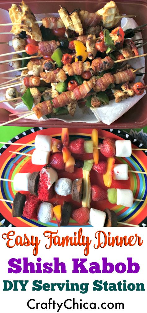 DIY Shish Kabob Bar Build Your Own Kabob Bar, Diy Kabobs, Kabob Bar, Shish Kabob, Bbq Birthday, Latina Style, Shish Kabobs, Birthday Bbq, Easter Brunch Food