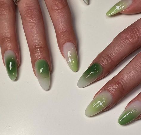 Lime Green Nails, Sheer Nails, Aura Nails, Beauty Boost, Vintage Nails, Power Of Makeup, Grunge Nails, Jelly Nails, Gradient Nails