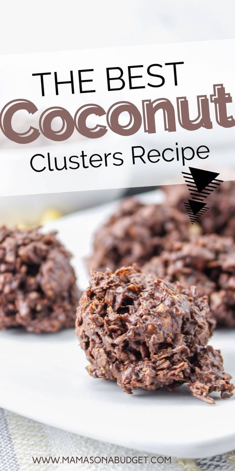 Coconut Clusters Recipe Chocolates, Chocolate Coconut Haystacks, Chocolate Coconut Clusters, Coconut Clusters Recipe, Almond Cashew Clusters, Nut Cluster Recipe, Dark Chocolate Cashew Clusters, Coconut Clusters, Clusters Recipe