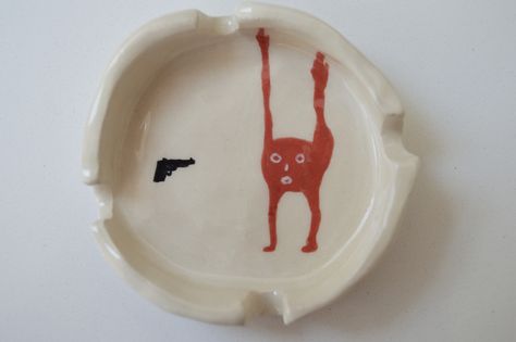 Handmade ceramic ashtray Ceramic Ashtray Handmade, Diy Ashtray, Ashtray Clay, Ashtray Ideas, Handmade Ashtray, Ashtray Ceramic, Crafts Clay, David Shrigley, Ceramic Ashtray