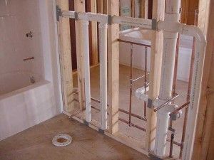 Bathroom Plumbing Rough In, Bathroom In Basement, Build A Bathroom, Basement Finishing Ideas, Basement Bathroom Plumbing, Plumbing Rough In, Small Basement Bathroom, Building A Basement, Basement Bathroom Design