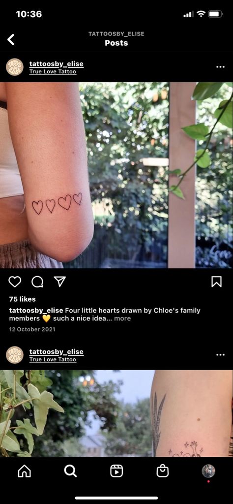 4 Hearts Tattoo Ideas Family, Heart And Birth Flower Tattoo, Heart With Birth Flowers Tattoo, Heart Tattoo Family, Family Hearts Tattoo, Family Member Heart Tattoos, Family Heart Tattoos, True Love Tattoo, Tattoo Family