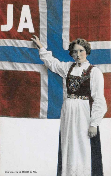 The history of Norwegian equality | Kilden Norway History, Norwegian Crafts, Norwegian Flag, Beautiful Norway, Norse Pagan, Scandinavian Countries, Nordic Scandinavian, Nordland, Vintage Flag