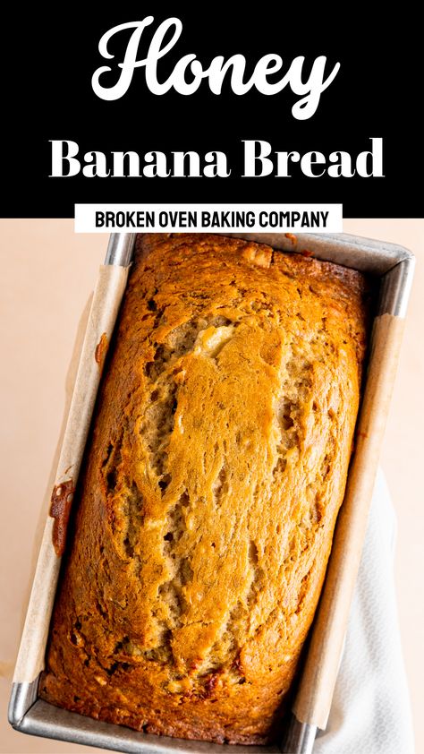 Banana Bread Recipe With Honey, Honey Banana Bread, Banana Bread Honey, Recipe Using Honey, Sugar Free Banana Bread, Banana Bread Loaf, Honey Bread, Gluten Free Banana Bread, Healthy Banana Bread