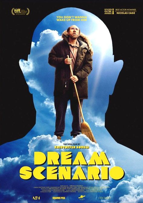 DREAM SCENARIO (2023) poster design by Gustavo Hackaq Dream Scenario Movie, 2023 Poster Design, Dream Scenario, 2023 Poster, Horror Movie Posters, Nicolas Cage, Horror Movie, Best Actor, Movie Poster