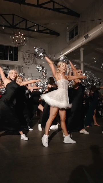 Darby B. on Instagram: "Part 2! 🥳🕺🏻🖤 Video: @multiply.media Hair/Makeup: @ma.artistry Photographer: @desertpineco Venue: @woodlandscolorado Choreography: @savannahssmarie" Cheerleader Wedding, Nfl Cheerleader Wedding, Nfl Cheerleading, Nfl Cheerleaders, Special Features, Fun Wedding, Cheerleading, Future Wedding, Getting Married