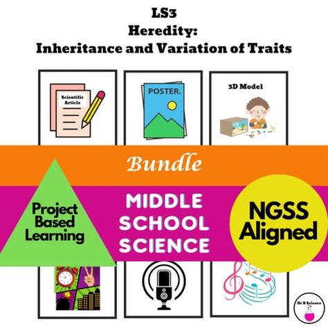 Heredity Choice Board Bundle (MS-LS3) by Dr B Science | TPT Physical Science Middle School, Life Science Middle School, Middle School Life, Student Centered Learning, Classroom Banner, Independent Study, Choice Board, Choice Boards, Earth And Space Science