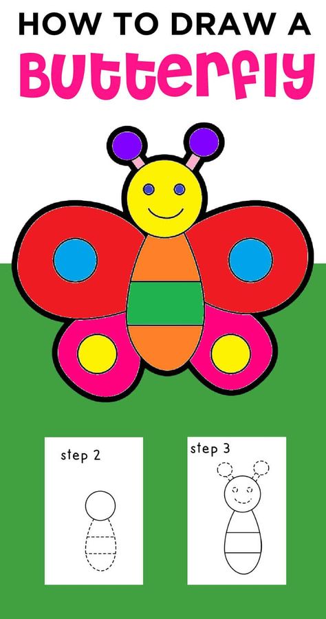 How To Draw A Small Butterfly, Butterfly Drawing Step By Step, Butterfly Drawing For Kids, How To Draw Butterfly Step By Step Easy, East Butterfly Drawings, Butterfly Drawing For Kids Easy, How To Draw A Butterfly Step By Step, Butterfly Easy Drawing, How To Draw A Butterfly For Kids