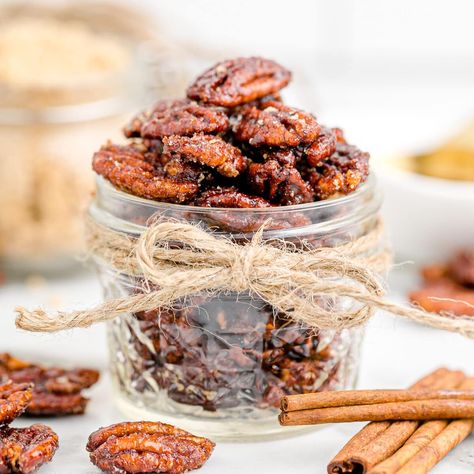 Air Fryer Candied Pecans Paleo Candied Pecans, Paleo Candy, Scalloped Sweet Potatoes, Air Fryer Oven Recipes, Christmas Candy Recipes, Gluten Free Desserts Recipes, Candied Pecans, Paleo Snacks, Oven Recipes